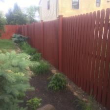 FP - Residential Exterior Cedar Fence Painting on Druid Hill Dr in Parsippany, NJ 8